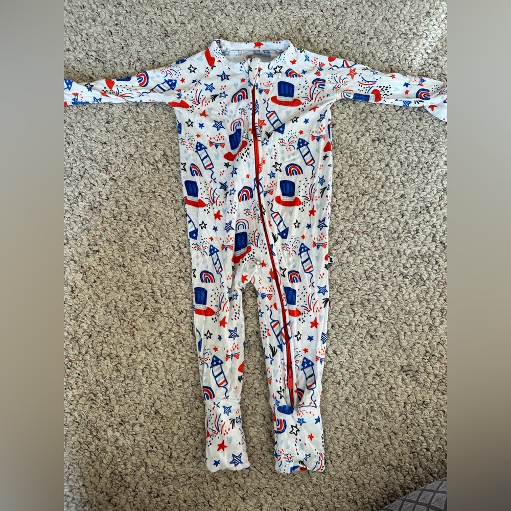 Kiki and LuLu 4th of July bamboo pajama 3-6 months